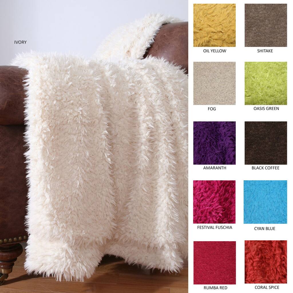Ryan Lion Faux Fur Throw