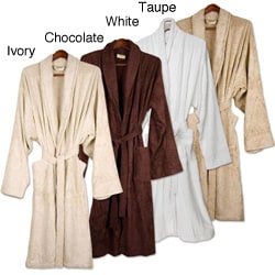 Turkish 100 Percent Organic Cotton Terry Cuffed Spa Robe with Belt