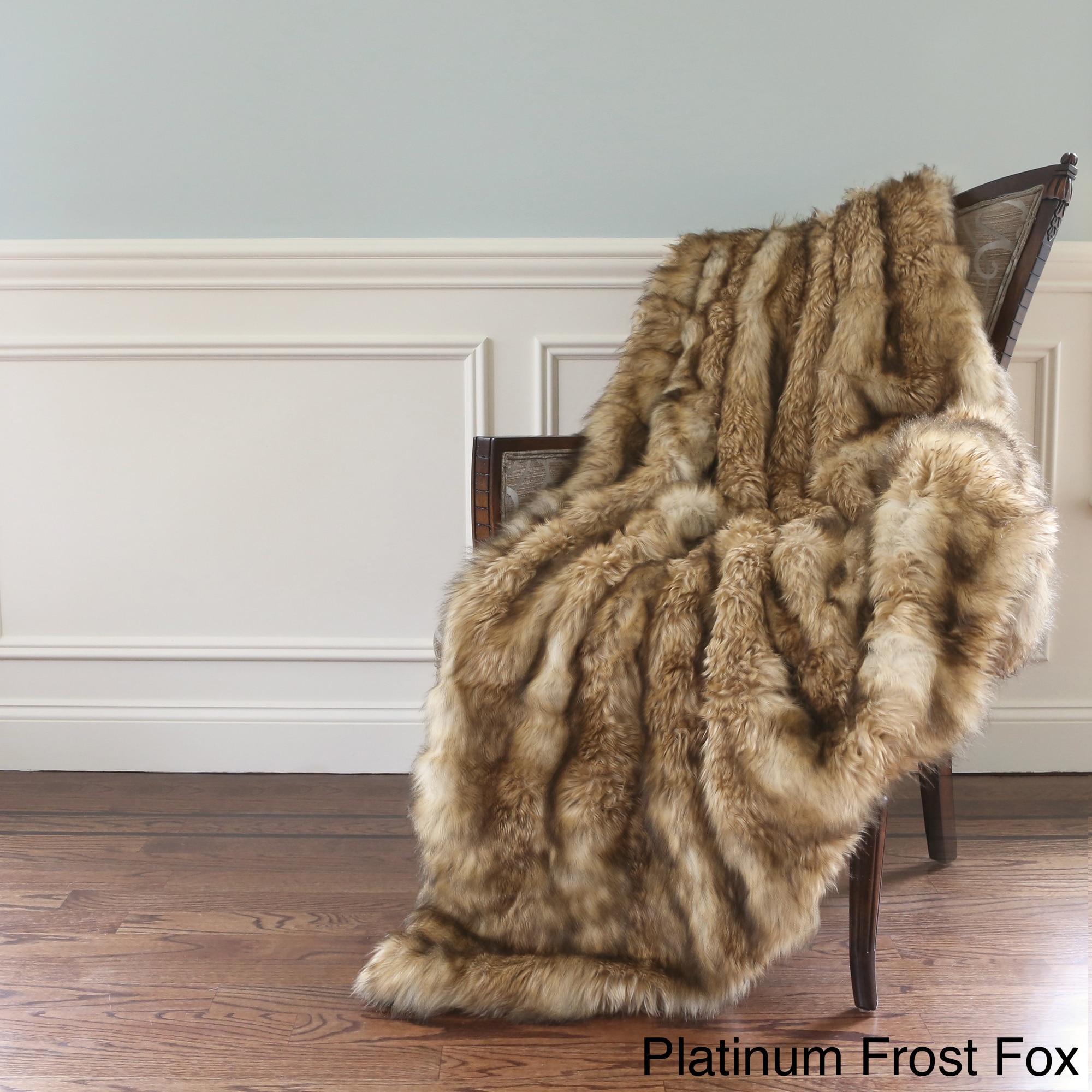 Wild Mannered Luxury Long Hair Faux Fur 58x60 Lap Throw