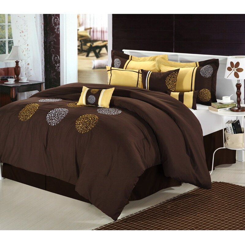 Shop Willow Brown 8piece Comforter Set Free Shipping Today