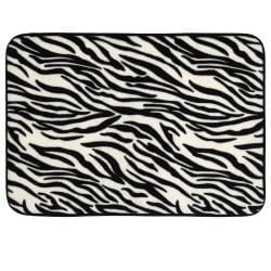 Zebra Print 24 inch Memory Foam Bath Rug