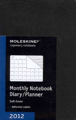 Moleskine 2012 Monthly Notebook Black Soft Cover Pocket (Calendar