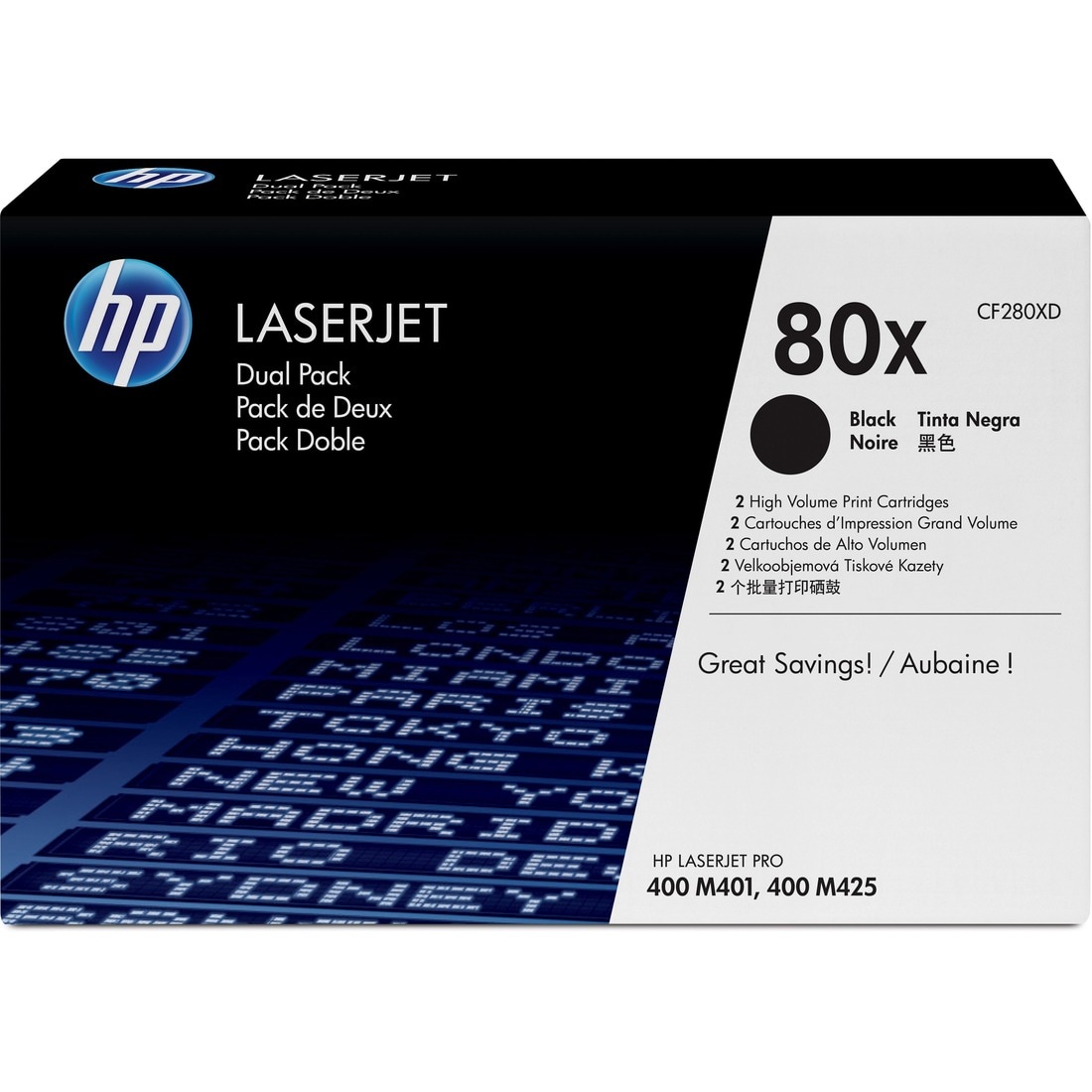 Hp 80x Dual pack Toner Cartridge  Black