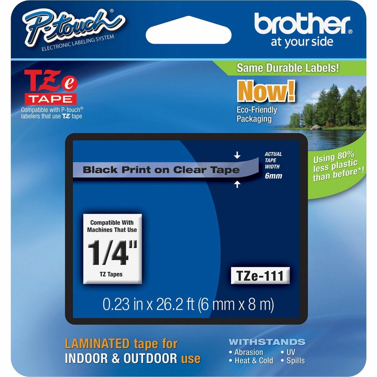 Brother TZ Black on Clear Label Tape Cartridge