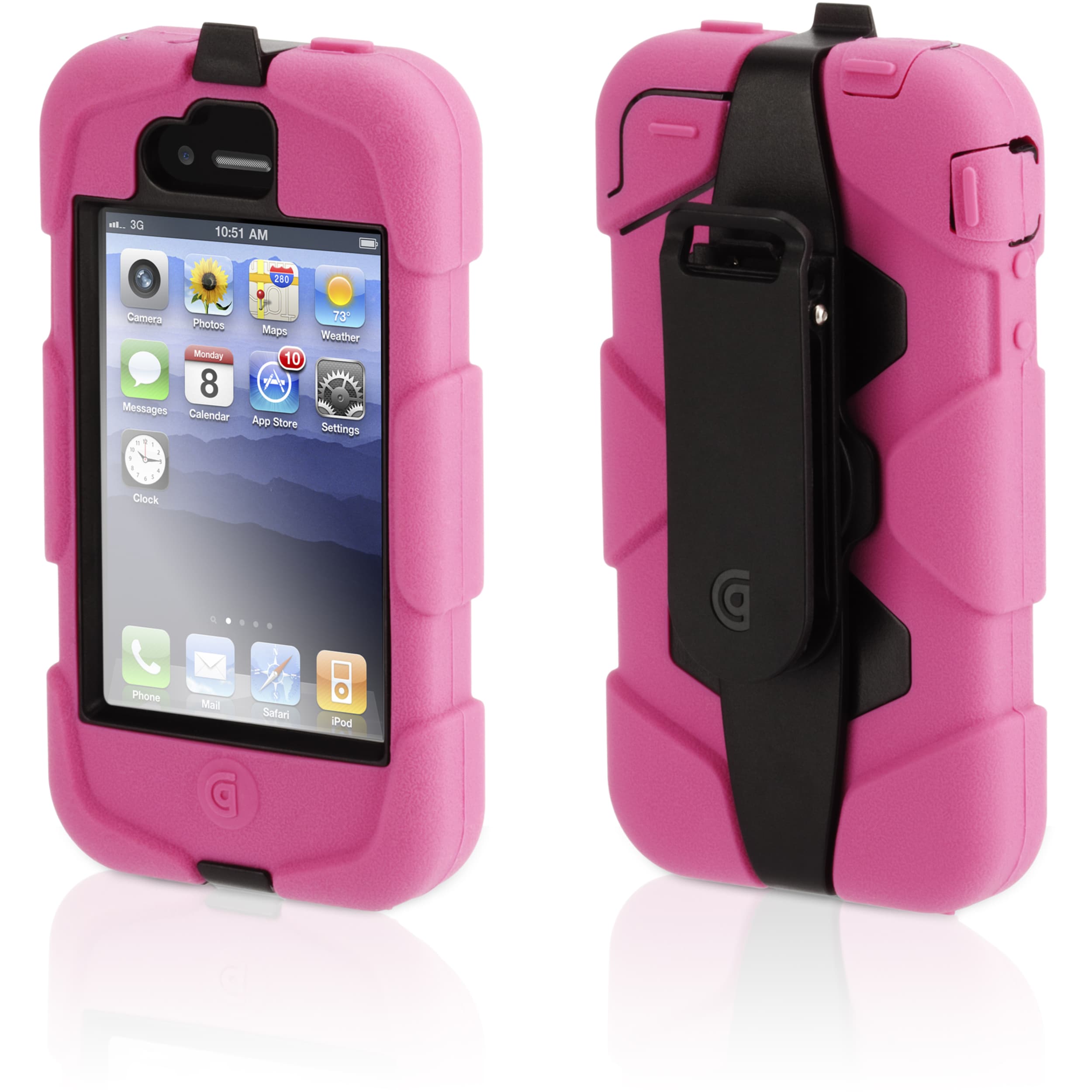 Griffin Survivor GB02476 Carrying Case for iPhone - Pink, Black