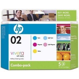 HP No. 02 Combo pack Color Ink Cartridge with Vivera Ink