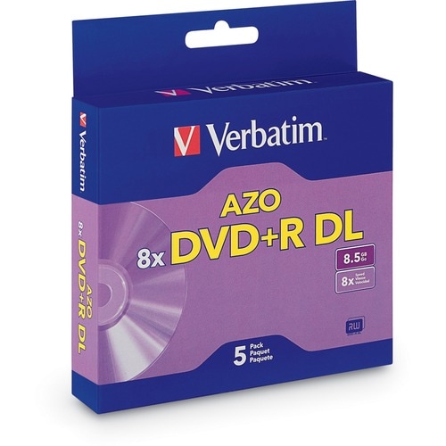 Verbatim 8x DVD+R Double Layer Media 5 Pack  
