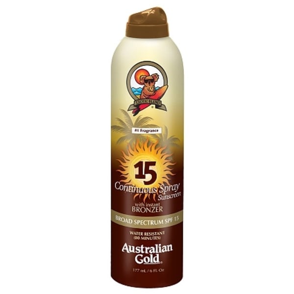Australian Gold 6-ounce Continuous Spray with Instant Bronzer SPF 15