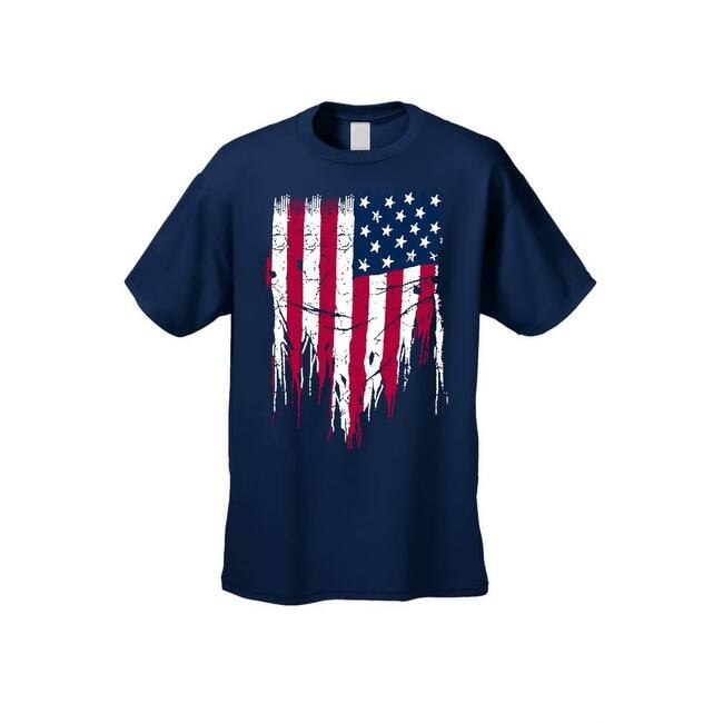 Shop Men S Patriotic T Shirt Painted Usa American Flag Red White