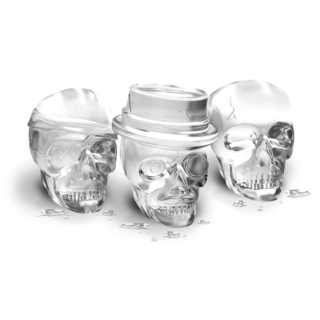 Bone Chilling Skull Ice Molds, Set of 3