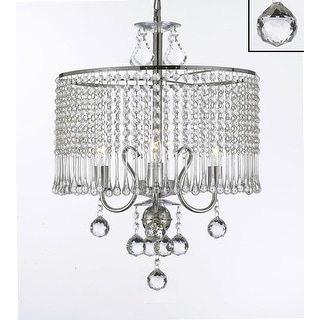 Contemporary 3 Light Crystal Chandelier Lighting With Crystal - Chandeliers For Bedrooms by Overstock.com