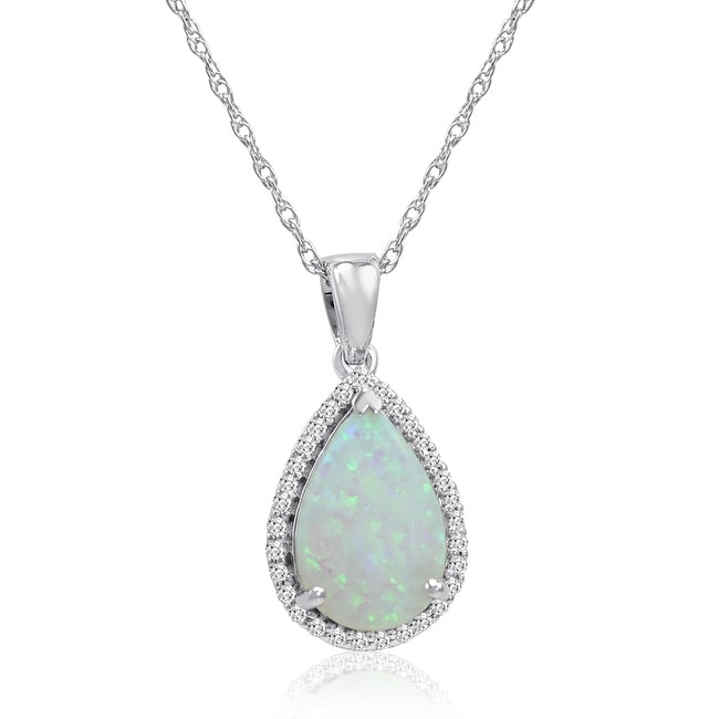 white sapphire pendant necklace