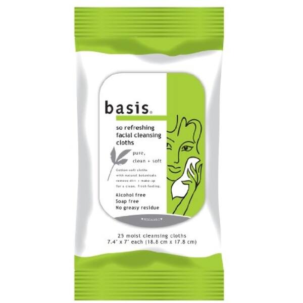Shop Basis So Refreshing Facial Cleansing Cloths Alcohol Free 25