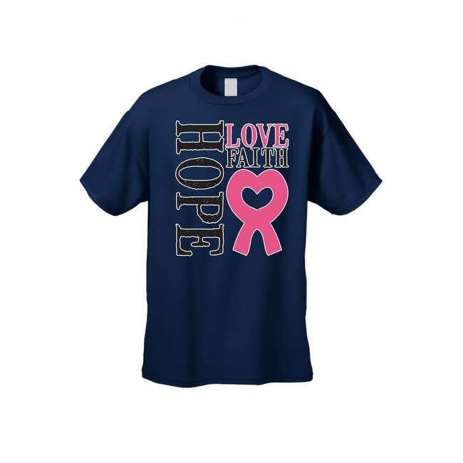 Shop Unisex T Shirt Hope Love Faith Breast Cancer Awareness