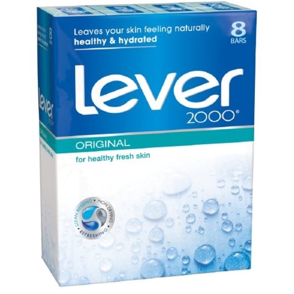 Lever 2000 Bar Soap, Original, 4 oz bars, 8 ea