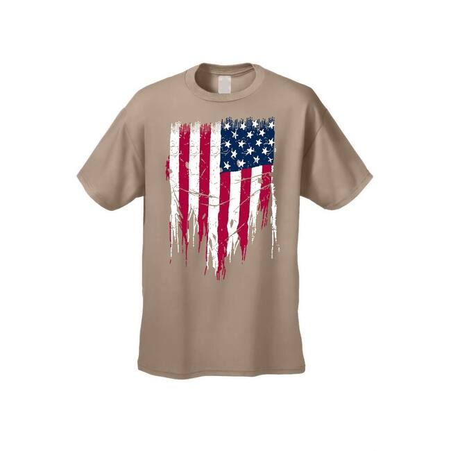Shop Men S Patriotic T Shirt Painted Usa American Flag Red White