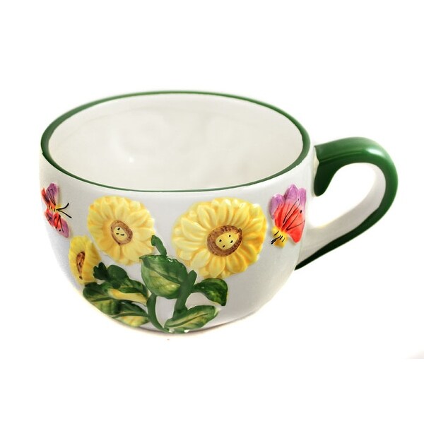 Butterfly Sunflower Mug by Russ Berrie