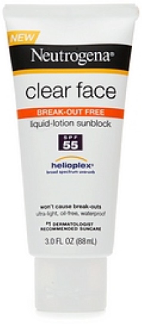 neutrogena clear face liquid lotion sunscreen spf 55 ingredients