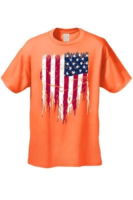US Flag T-Shirt Distressed American Flag Unisex Tshirts for Men and Women