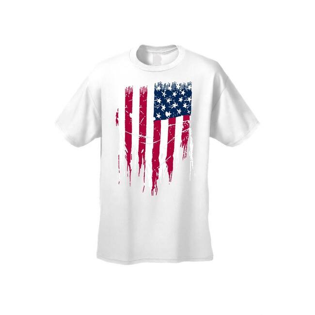 Shop Men S Patriotic T Shirt Painted Usa American Flag Red White