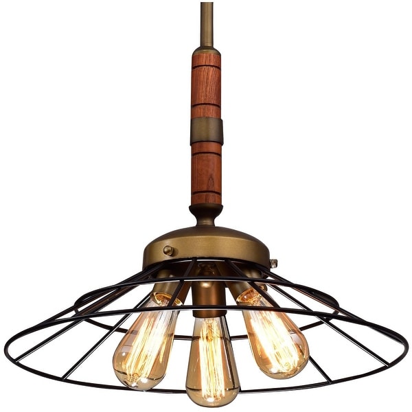 Wood and Metal vintage industrial pendant lamp light chandelier