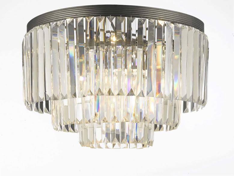 Palladium Empress Crystal Gl Fringe 3 Tier Flush Chandelier Palladium Empress Crystal Gl Fringe 3 Tier Flush Chandelier