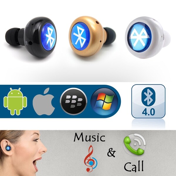 New Mini Wireless Bluetooth Headset 4.0 STEREO Sport Headphone In-Ear Earphone For Cell Phones