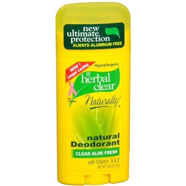 Shop Herbal Clear Natural Deodorant Clear Aloe Fresh 2.65 ...