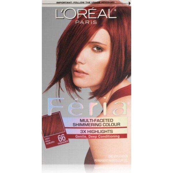 L Oreal Paris Feria Multi Faceted Shimmering Color Very Rich Auburn 66 Warmer