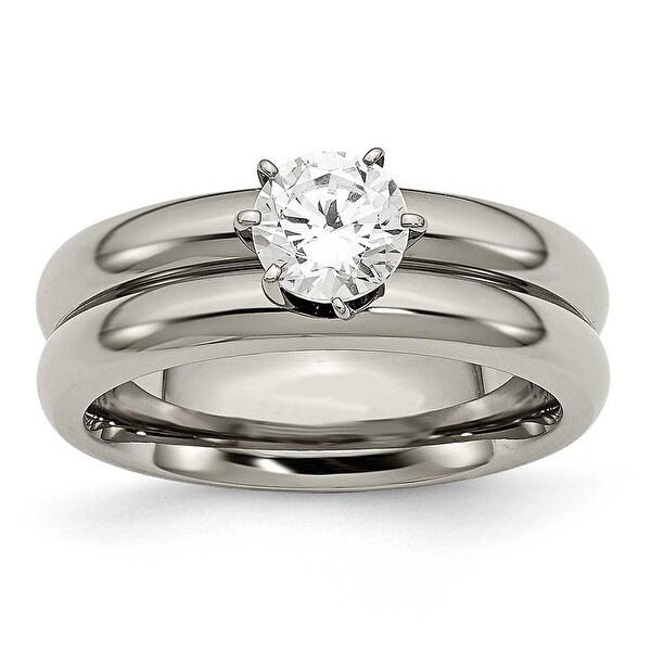 Titanium CZ Ring (8 mm)