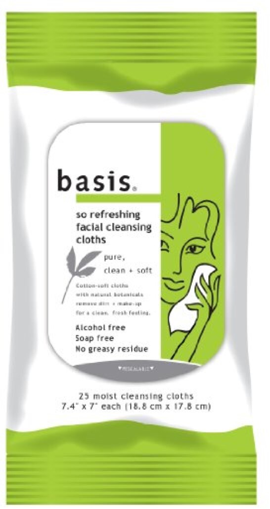 Shop Basis So Refreshing Facial Cleansing Cloths Alcohol Free 25