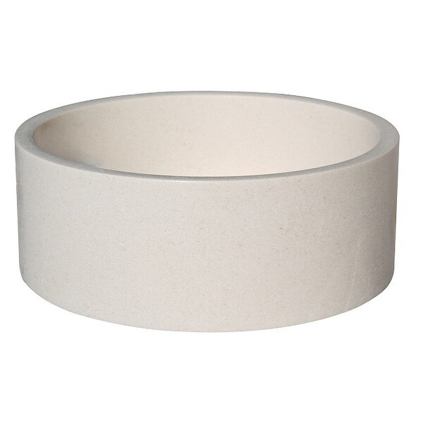 Cylindrical Natural Stone Vessel Sink Limestone