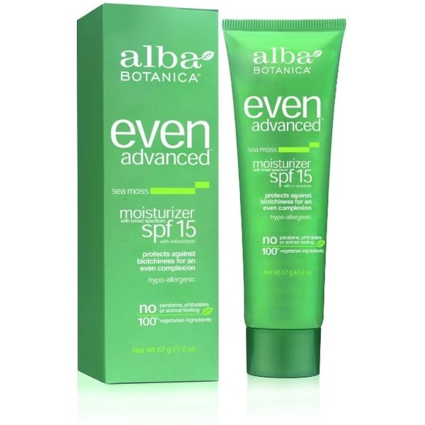 Alba Botanica Even Advanced Moisturizer, SPF 15, Sea Moss 2 oz