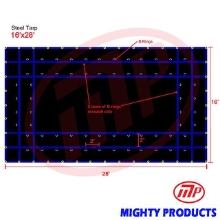 Xtarps-16' X 16' Truck Tarp - Steel Tarp - Light Weight, Industrial Grade