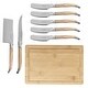 preview thumbnail 2 of 1, French Home Connoisseur 8-Piece Laguiole Cheese Knife, Spreader and Board Set