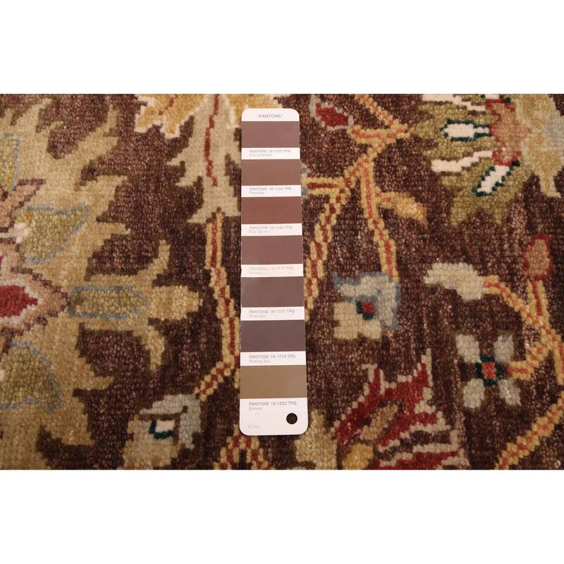 ECARPETGALLERY Hand-knotted Jules Serapi Dark Brown Wool Rug - 5'10 x 8'11