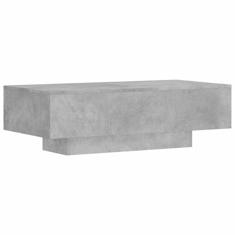 vidaXL Coffee Table Concrete Grey Engineered Wood Medium Modern - 19.5 x 39.4 x 12.2