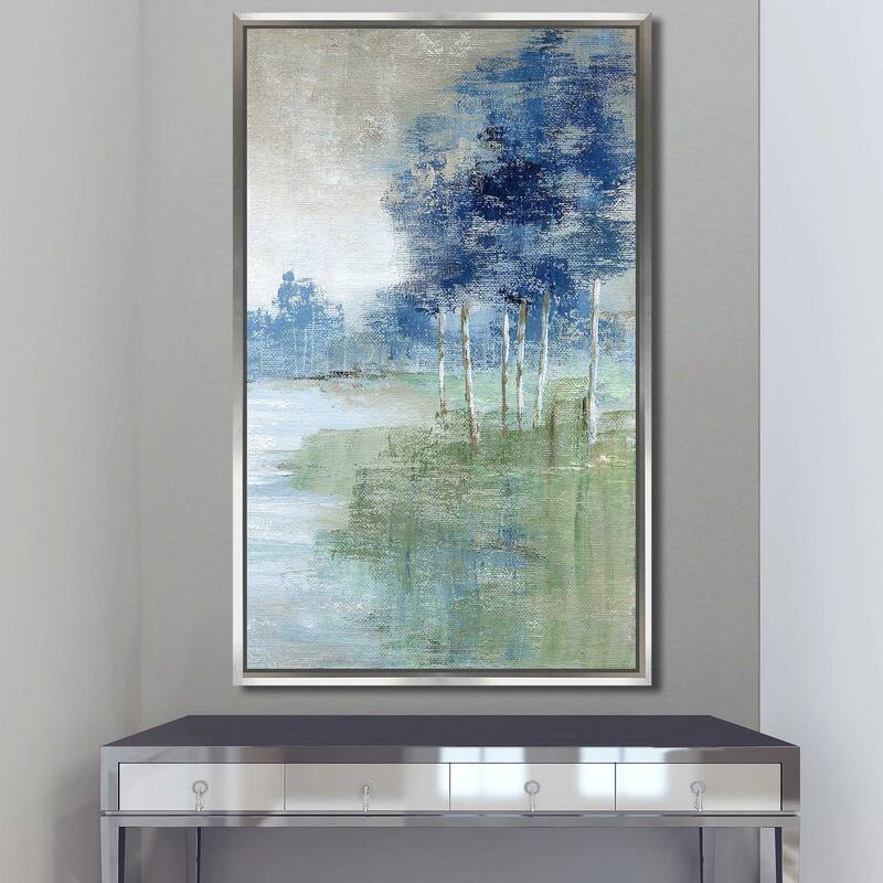 "Birch River" by Nan Print on Floating Canvas