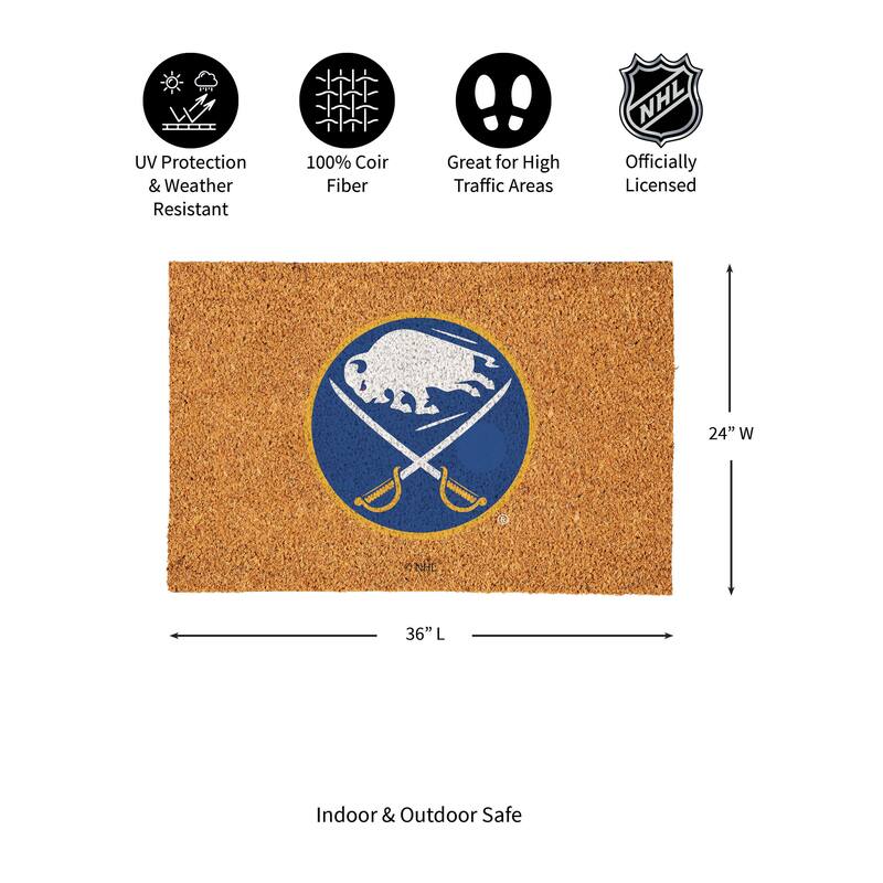 Buffalo Sabres Full Color Indoor/Outdoor Coir Mat