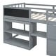 preview thumbnail 31 of 46, Stylish & Fun Design Low Loft Bed with Shelves, Drawers, Desk and Blackboard, Twin Size