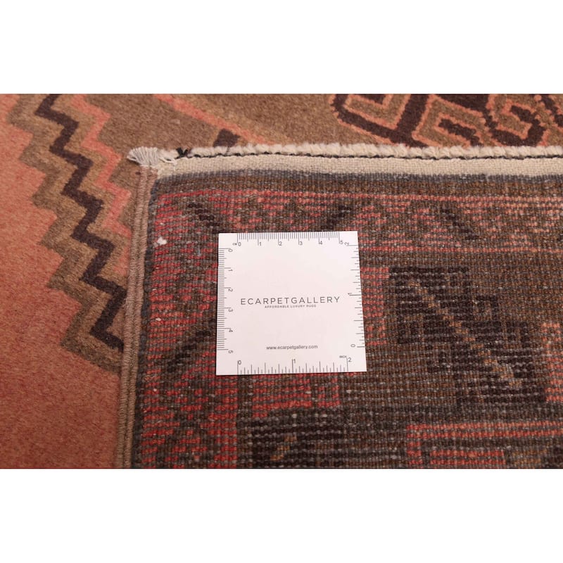 ECARPETGALLERY Hand-knotted Melis Vintage Dark Copper Wool Rug - 5'0 x 12'6