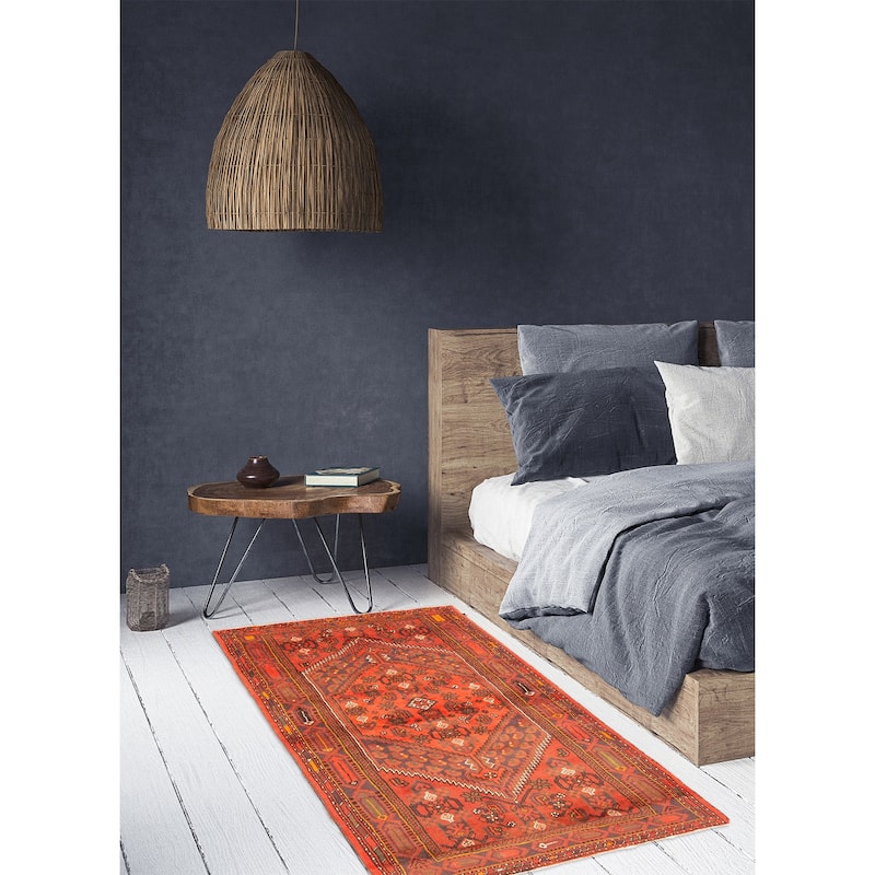 ECARPETGALLERY Hand-knotted Andelz Red Wool Rug - 4'2 x 6'8