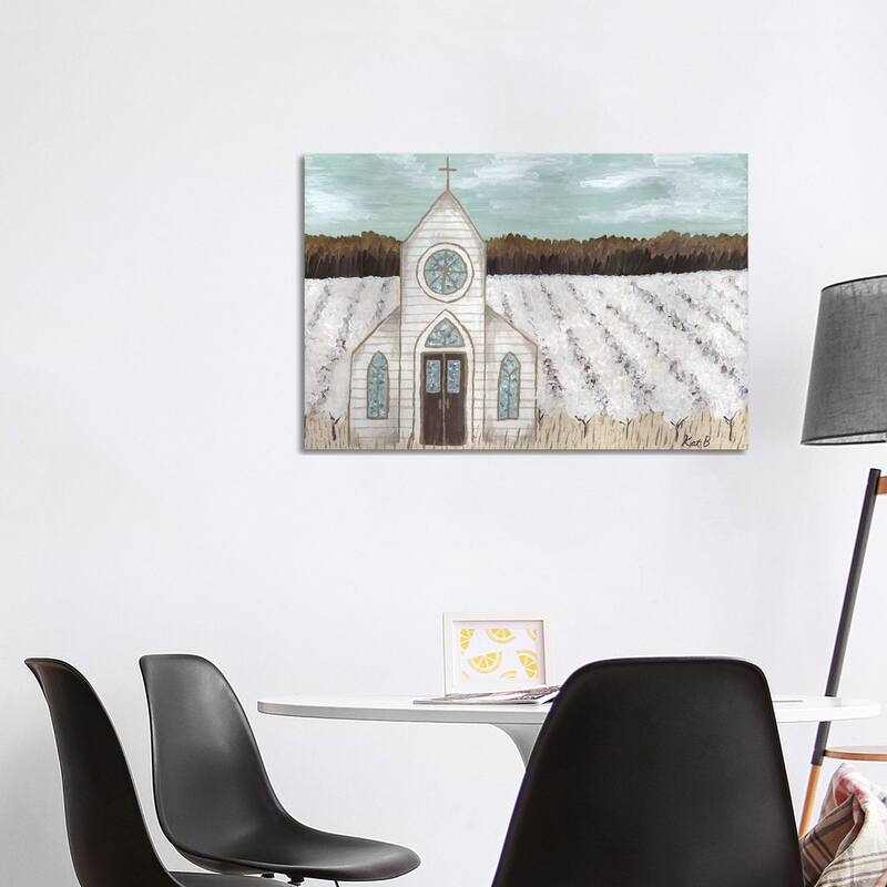 iCanvas "Farm Sketch Church Landscape" by Kathleen Bryan Canvas Print - 26x40x1.5