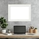 preview thumbnail 24 of 36, Amanti Art Vanity White Narrow Framed Dry Erase Magnetic Board