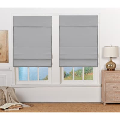 72-inch Light Grey Insulating Cordless Roman Shade