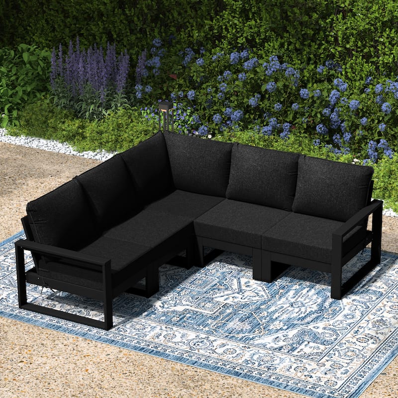 Endless Patio 5-Piece Deep Seating Set with Black Frame