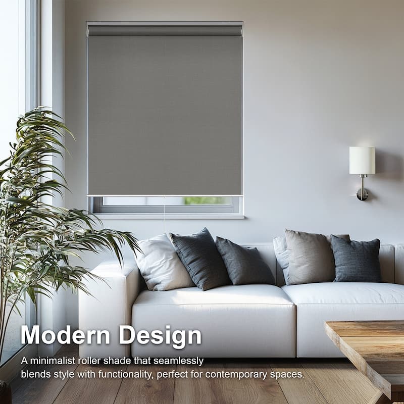 Chicology Cordless Light Filtering Window Roller Shade UV Protection - Urban White - 29"W X 72"H