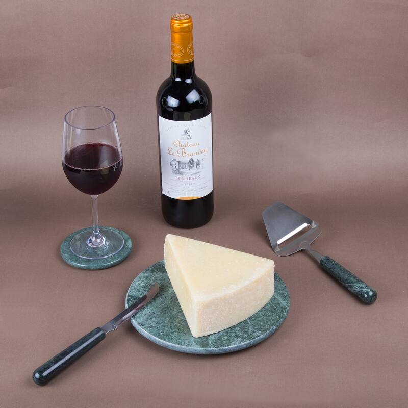 Creative Home 2 Pcs Cheese Serving Set With Green Marble Handle