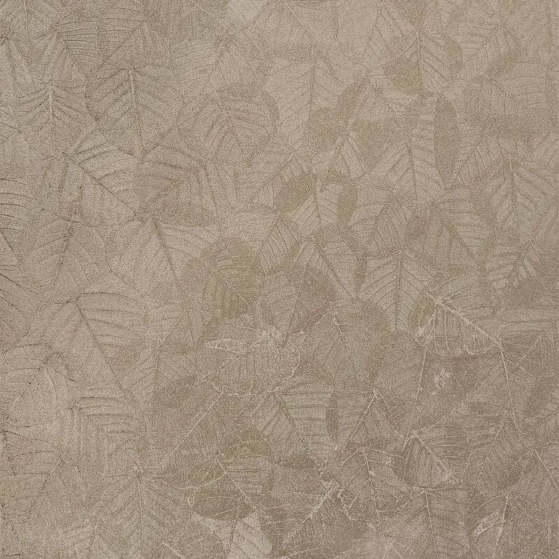 Veer Decor Luminous Leaf Collage with Ultra Fine Emboss Wallpaper - Gold