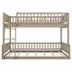preview thumbnail 7 of 16, 2 In 1 Full XL over Queen Bunk Bed with Ladder and Guardrails for Home